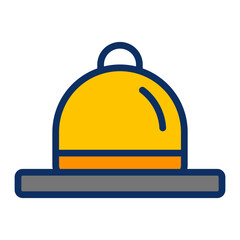 Food Tray Vector Icon Design