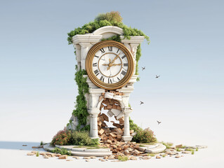 Ruined Clock Tower on a Pedestal