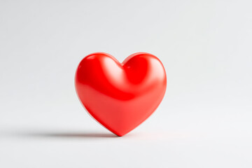 Fototapeta premium 3d-rendered red heart on a light background