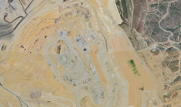 Bingham Canyon Mine, USA: High-Resolution Aerial View of the Giant Copper Mine