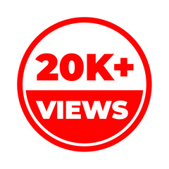 20K views png, stylish graphic layout, trendy abstract look, unique illustration