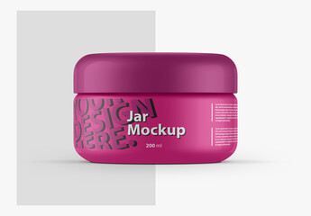 Plastic Jar Mockup for cosmetics