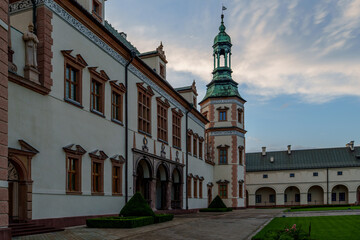 Fototapeta premium Baroque Palace with Tower and Courtyard