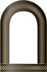 Decorative Gold and Black Archway Element