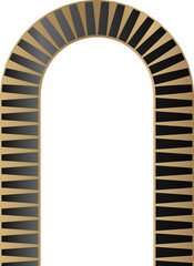 Decorative Gold and Black Archway Element
