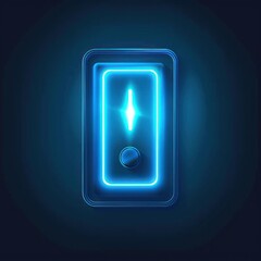 Neon light switch icon