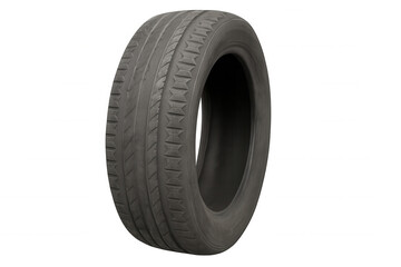 Obraz premium Photorealistic 3d rendering showcasing detailed car tire tread pattern, isolated on transparent background for automotive design applications