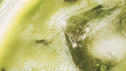 close up of an matcha