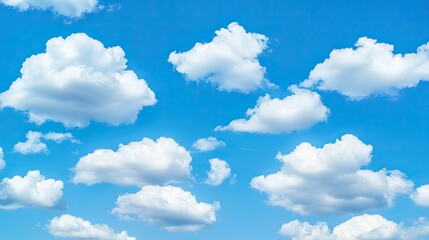 Blue sky white clouds background sunny day