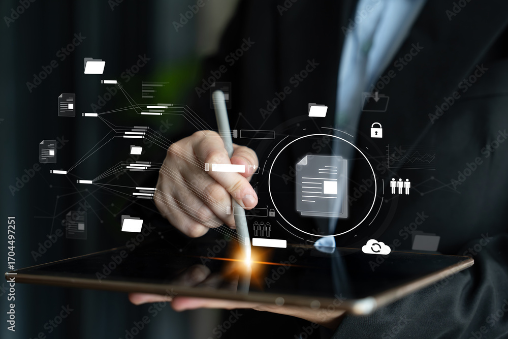 Poster digital document management system streamlines file access, document sharing, document tracking, and