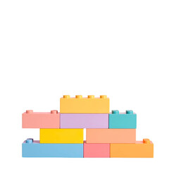 Colorful building blocks arrangement