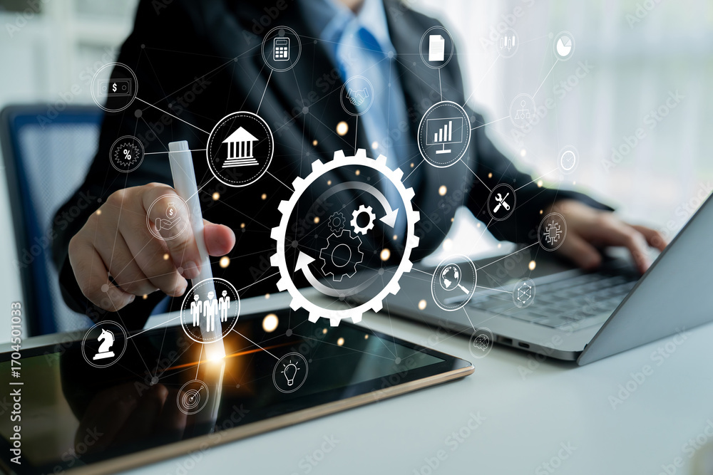 Poster a business process automation and operations management system. a concept for integrating and automa