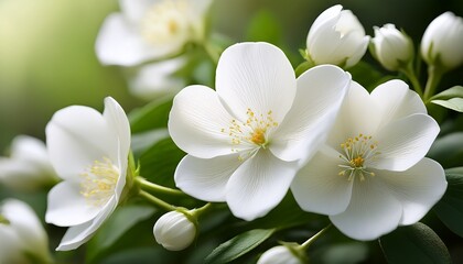 Fototapeta premium Close Up Of Delicate White Flowers