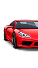 Red sports car front view