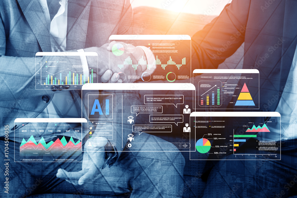 Poster a conversational ai for business intelligence and data analysis. this chatbot can analyze sales data
