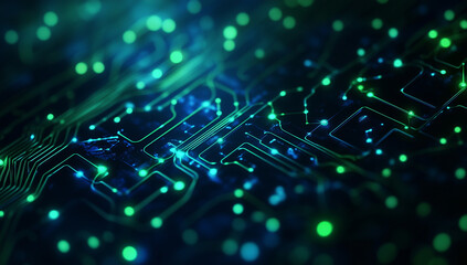 Digital green and blue background