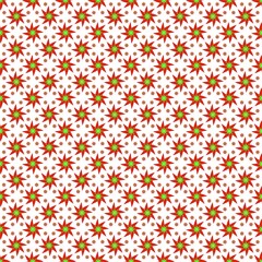 Seamless geometric floral vector pattern for wallpaper and fabric design