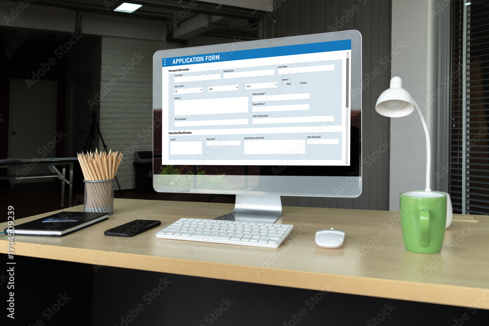 Poster online application form for modish registration on the internet website