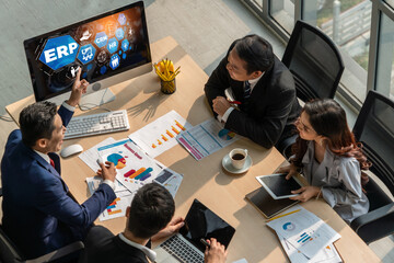 ERP enterprise resource planning software for modish business to plan the marketing strategy © InfiniteFlow