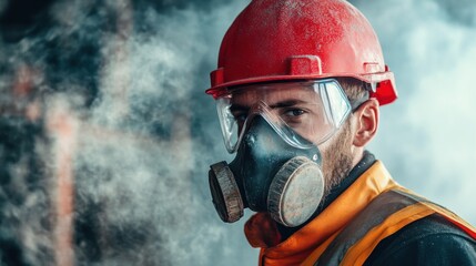 Industrial worker in protective gear
