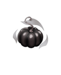 Dark cartoon pumpkin
