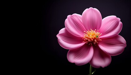 Obraz premium Abstract Pink Flower Blossom On Dark Background