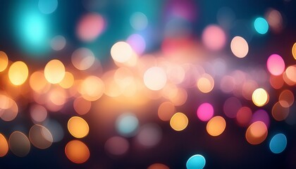 Obraz premium Abstract Blurred Background With Colorful Bokeh Effect Colorful Abstract Blurred Background With Color Bokeh Effect Abstract Background With Defocused Light Generative Ai