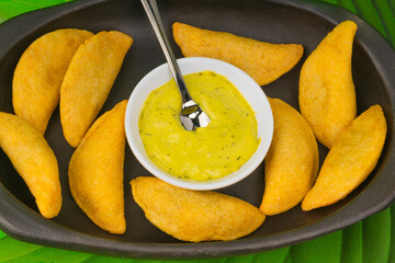 Fried empanadas, typical Colombian food