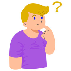 vector icon illustration of a person thinking