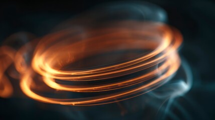Abstract rings of fire and smoke