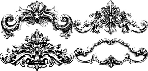 Naklejka premium Elegant art deco sunburst designs for decorative projects and vintage inspirations