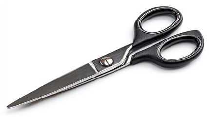 Obraz premium Black scissors isolated on white background