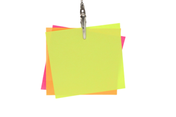 bloc de notas sobre fondo transparente 