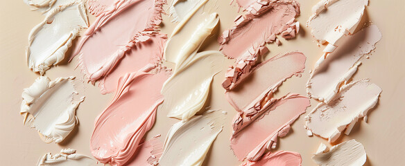 Abstract Makeup Swatches in Neutral Colors