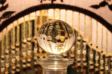 glass sphere stopper on a bottle