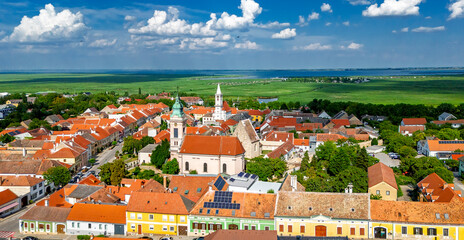 Cityscape of Rust in the Austrian state of Burgenland, on the western shore of Lake Neusiedl near the border with Hungary.