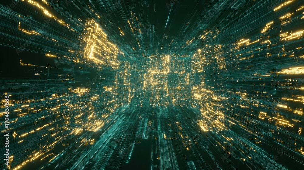 Poster abstract data flow visualization