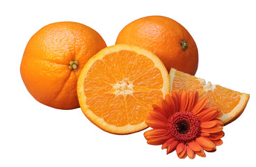 naranjas sobre fondo trasnparente