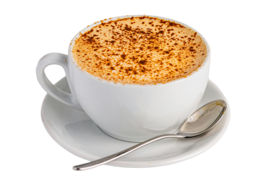 cafe, te sobre fondo transparente