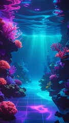Underwater coral reef scene (2)