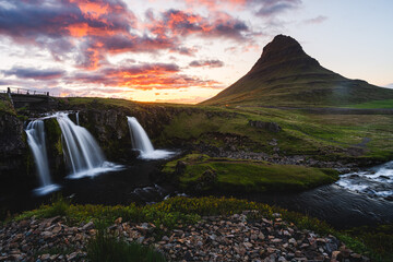 Sunset Kirkjufell Iceland