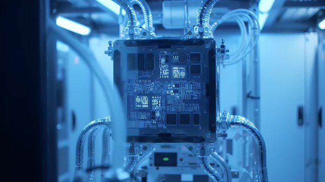 Modern High-Performance Computing System with Liquid Cooling for Data Centers and Server Rooms