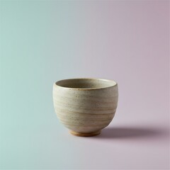 Elegant Ceramic Bowl on Soft Background.