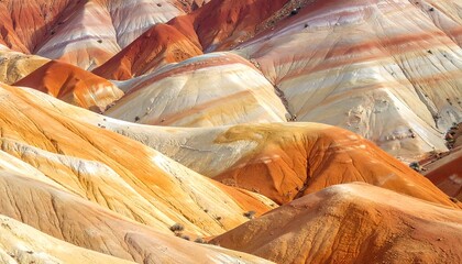 Colorful hills in warm light