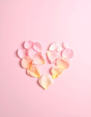 Fototapeta premium Delicate heart of rose petals