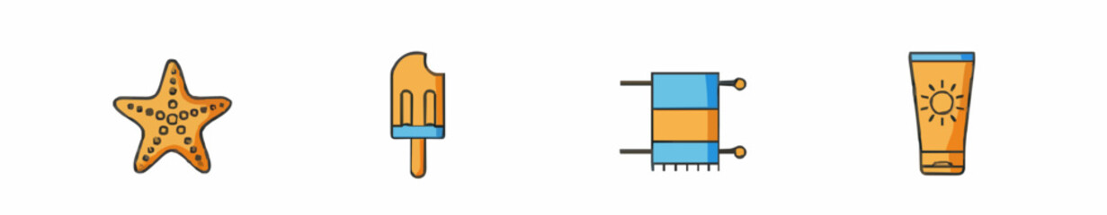 Icon set summer