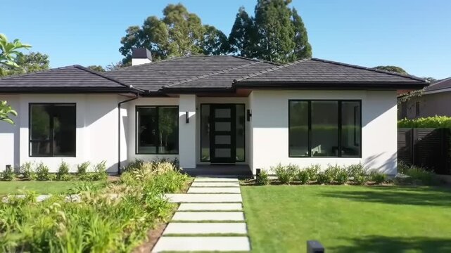 Exterior view of modern house