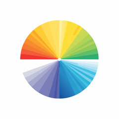Obraz premium Colorful Circular Gradient Divided Into Segments