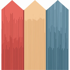 Obraz premium Abstract Red Beige and Blue Vertical Striped Pattern