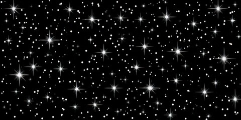 Starry Night Pixel Pattern Background